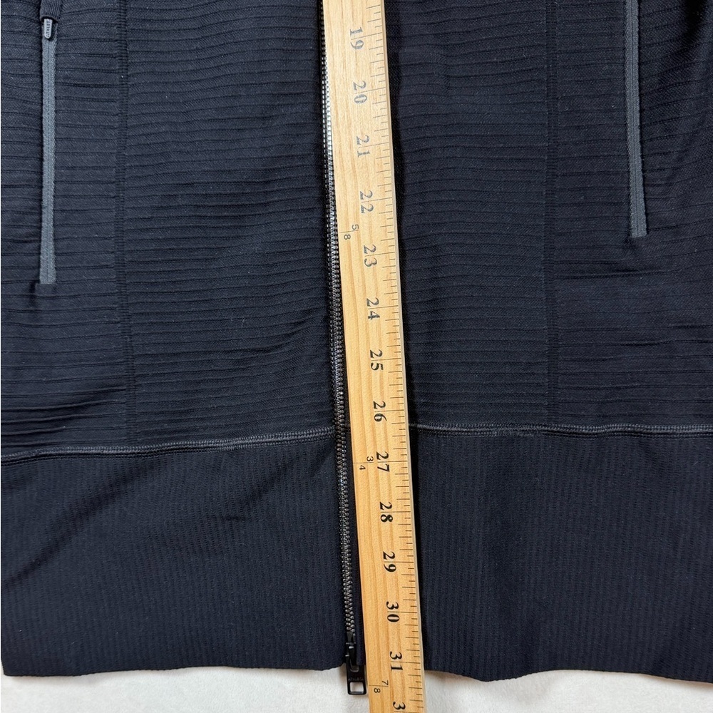 Athleta Size XS Rye Black Ribbed Performance Full-Zip Jacket - Picture 9 of 10